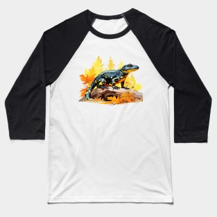 Fire Salamander Baseball T-Shirt